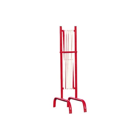 Barrière extensible acier rouge et blanc